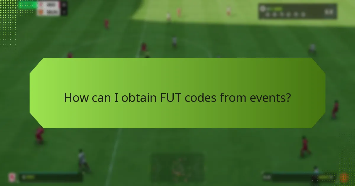 How can I obtain FUT codes from events?