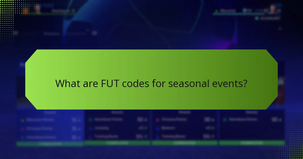When do seasonal events occur?