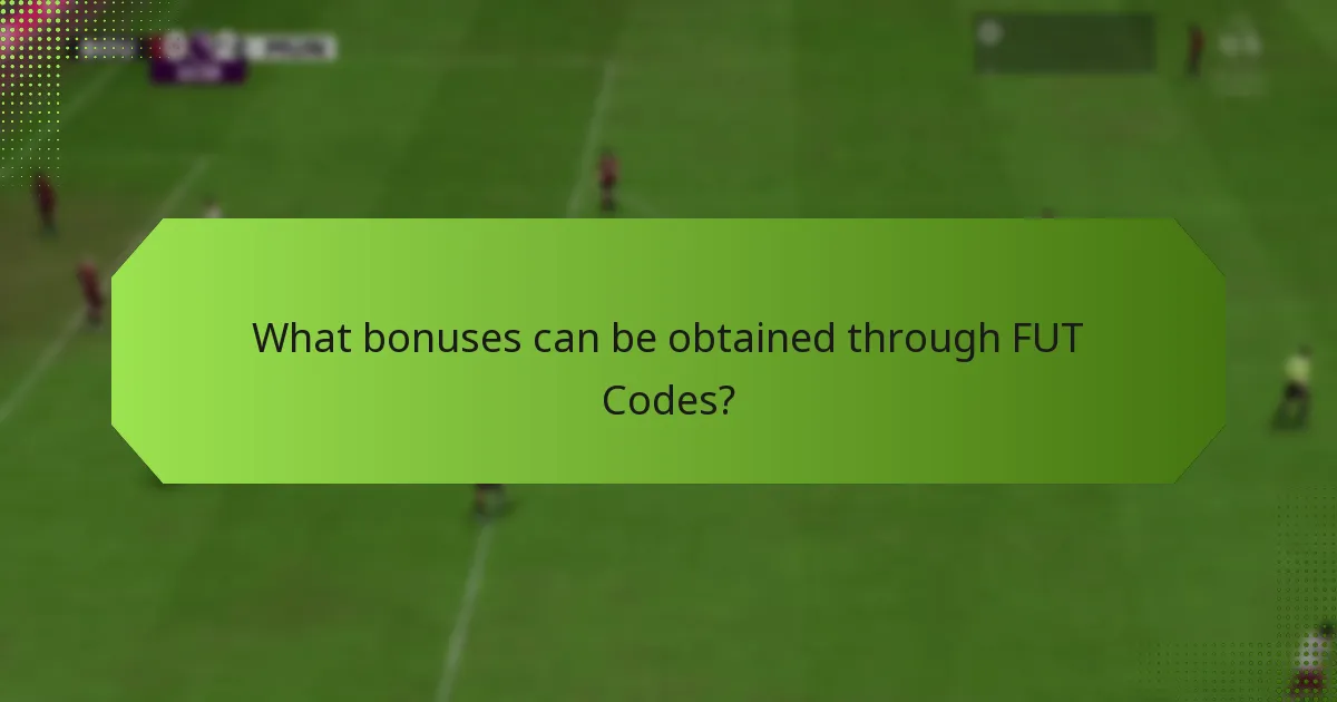 What bonuses can be obtained through FUT Codes?